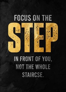 focus on first step