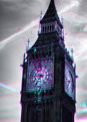 Big Ben Glitch Art