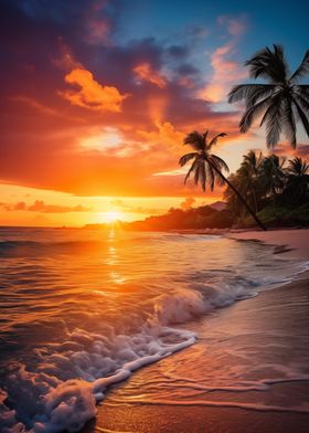 Tropical Sunset Beach