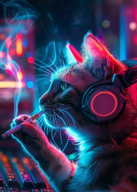 Gamer Cat Smoke