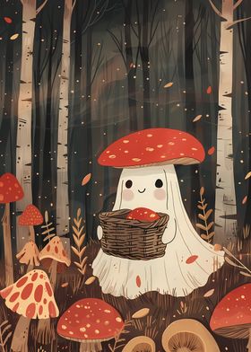 Autumn Ghost collecting Mushrooms