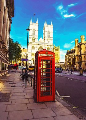 London Phone Booth & Westminster Abbey