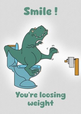 Toilet funny Dino sign