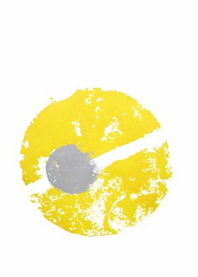 Abstract Yellow and Grey Circle