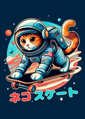 Cat Asrtonaut Skate