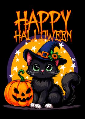 Halloween Witch Cat