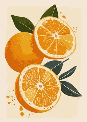 Orange Fruit Illustration