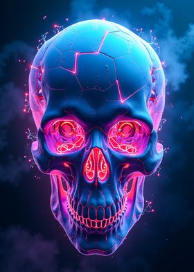 Neon Skull Artwork