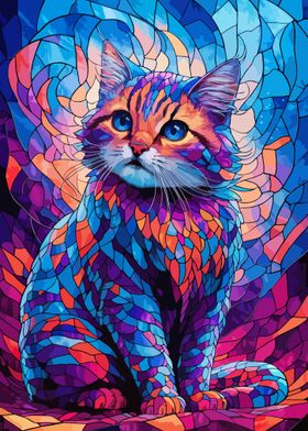 Stained Glass Cat