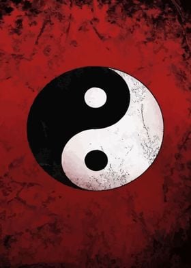 YIN YANG RED ART