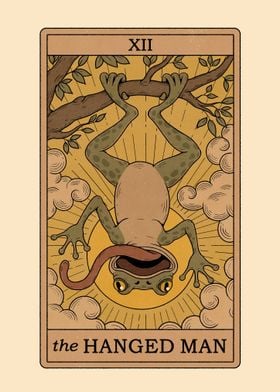 The Hanged Man Frogs Tarot