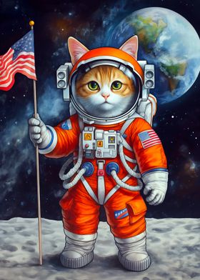 USA Cat Astronaut