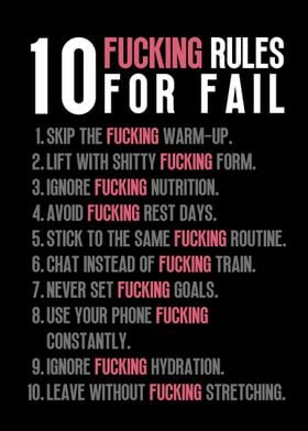 10 Rules For Fail