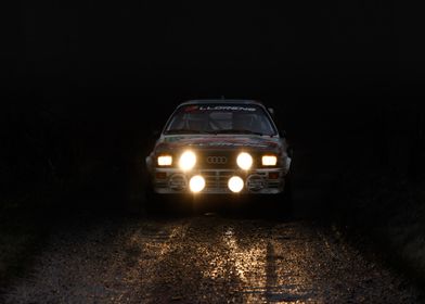 Audi Rally Car Night Drive