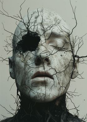 Cracked Face with Roots