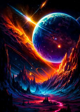 Fantasy Space Landscape