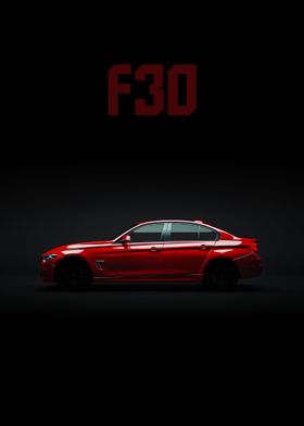 Red Bimmer F30 Sedan