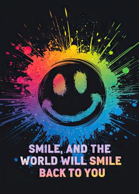 Rainbow Smiley Face Quote