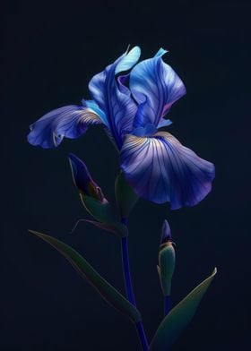 Blue Iris Flower