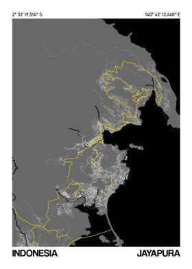 Jayapura Map Poster