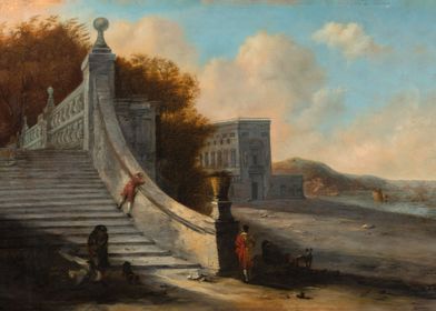 Palace with Outdoor Stairs