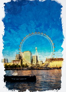 London Eye Watercolor