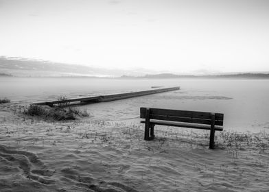 Old Bench By The Pier