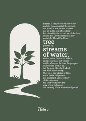 Psalm 1 Tree and Stream