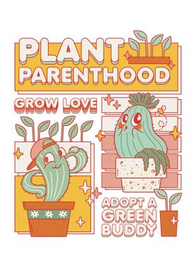 Plant Parenthood Cactus Illustration