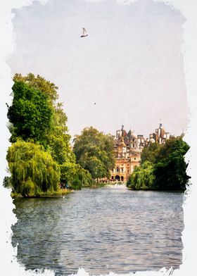 Waterfront View of a Palace