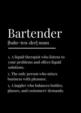 Funny Bartender Definition