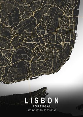 Lisbon Silver Map