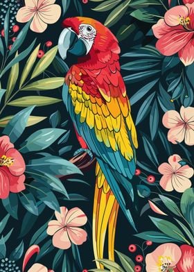 Tropical Parrot Illustration