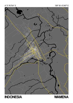 Wamena Map Poster