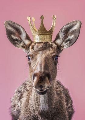 Moose with Crown