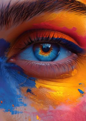 Abstract art of woman eye