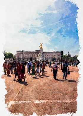 Buckingham Palace Watercolor