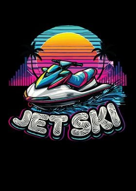 Jet Ski Water Sports Retro