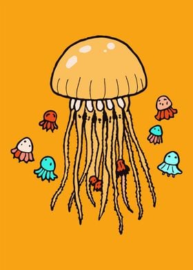 Alien Jellyfish Illustration