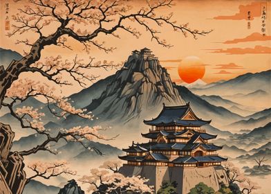 Japanese Mountain Landscape