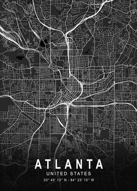 Atlanta Dark Map