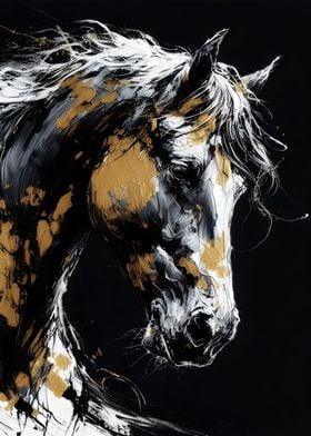 Golden Horse Portrait