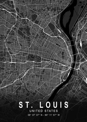 St Louis Dark Map