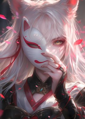 Kitsune Mask Anime Girl