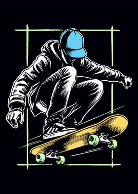 Skateboarder Illustration