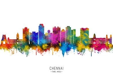 Chennai India Skyline