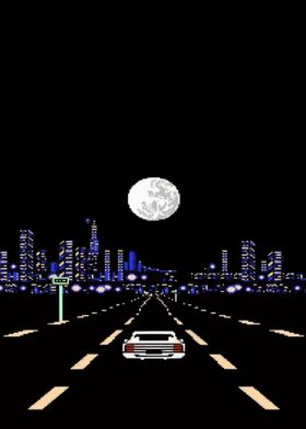 Pixelated Night Drive