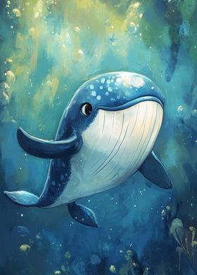 Cute Whale Painting