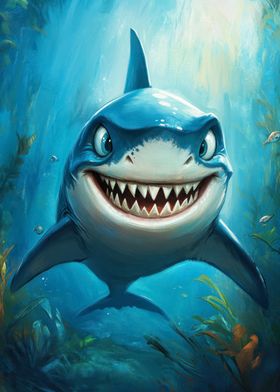 Smiling Shark Illustration