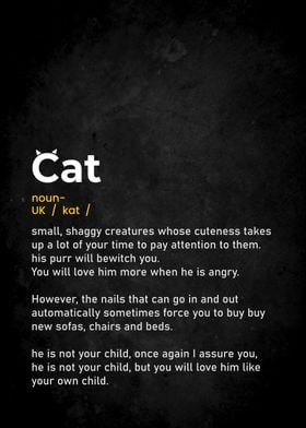 Cat Definition Poster